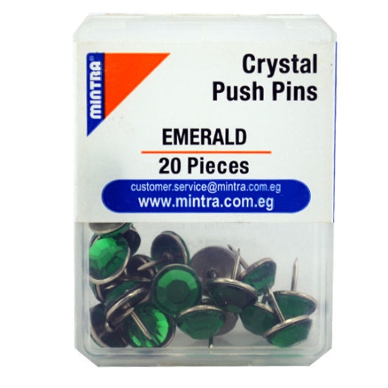 Bild von Mintra Büropins Kunststoffbox - Kristallgrün - 20 Pins Modell 95672