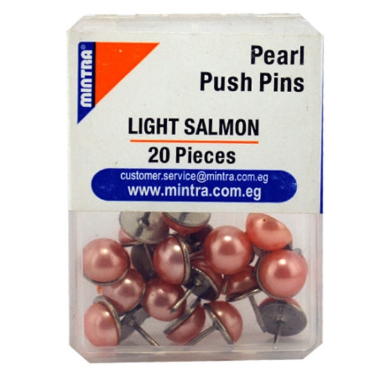 Bild von Mintra Büropins Kunststoffbox - Perle Hellorange - 20 Pins Modell 95648