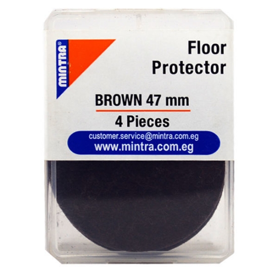 Image de Protecteur de sol rond double face 4,7 cm marron - Mintra