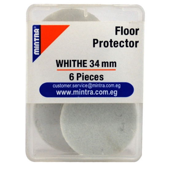 Imagen de Protector de suelo redondo, Color Blanco 34mm 6 Piezas - Mintra