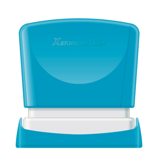 Picture of ختم أوتوماتيك ضاغط بالسيريل أزرق 11× 40ملم –  X stamper- Q10