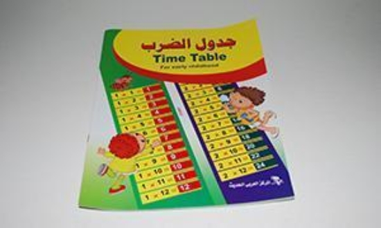 Imagen de Tabla de Multiplicación Grande en Árabe e Inglés