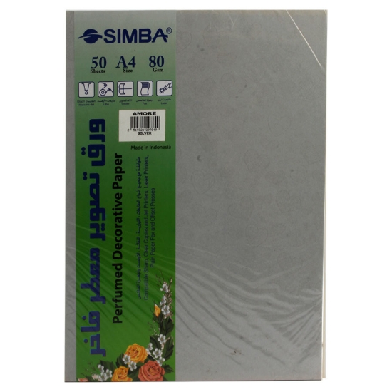 Bild von Duftendes Kopierpapier-Set - 50 Blätter Silber - A4 - Simba - Amore