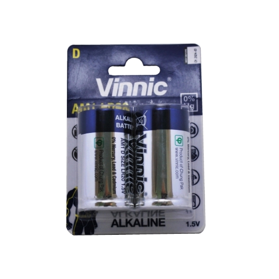图片 2节电池\ 卡 AM1 LR20, 1.5 V - Vinnic 碱性