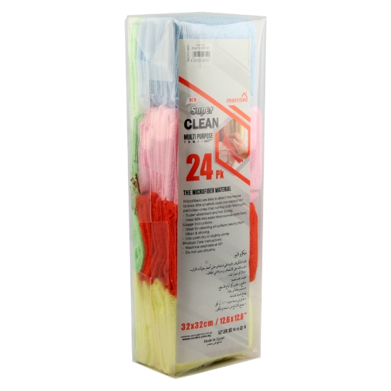 Image de Serviettes de nettoyage en microfibre 24 pièces 32×32 cm - Mintra 09312