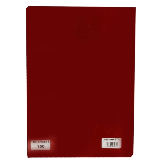 Imagen de Paquete de Papel de Encuadernación 100 Hojas A4 rojo 150 Micrones - Prima