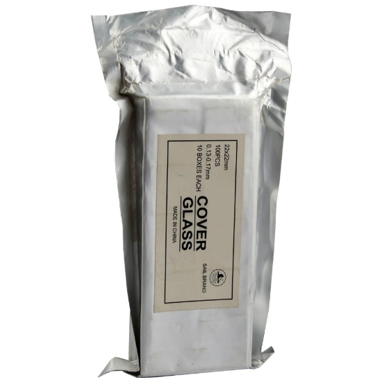 Picture of علبة كفر سلايتس (غطاء شرائح أنسجة) 100 قطعة 22 * 22 مم – Sail brand