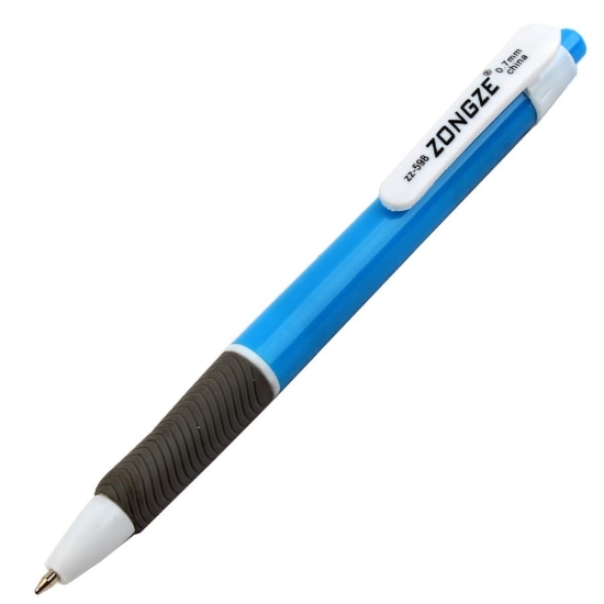 Image de Stylo à bille publicitaire bleu - ZONGZE 598