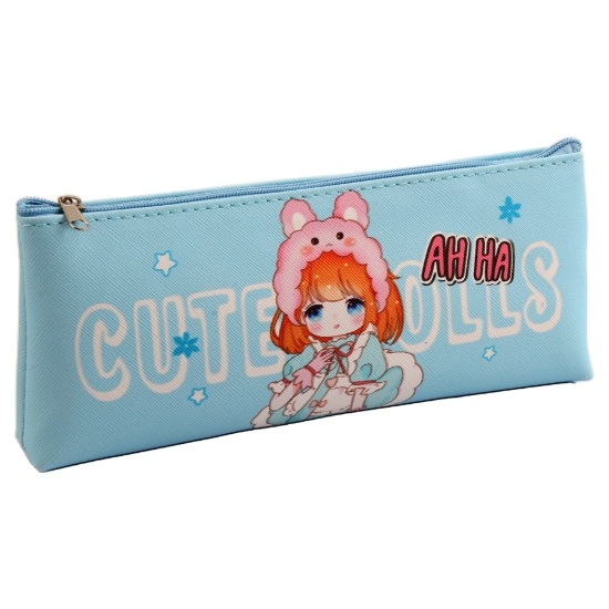 Picture of Canvas pencil case with 1 zippers, vacuum box, Model G4941