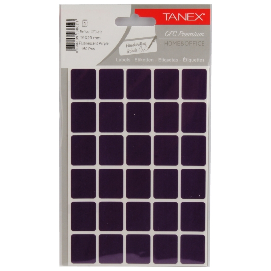 图片 手写标签紫色 5张 A5 Tanex MODEL OFC-111