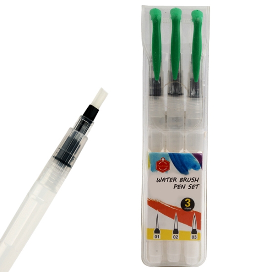 Bild von Set mit 3 Wasserpinselstiften - Bleib lächelnd CS011