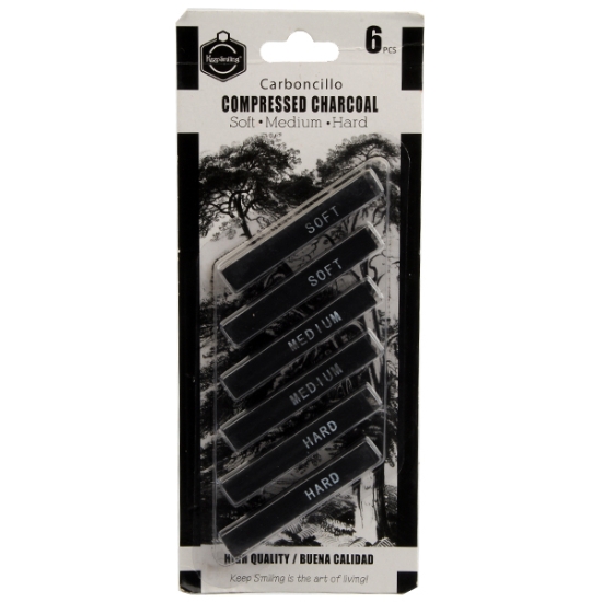 Image de Bâtons de charbon compressé pour artistes - Keep Smiling TB-101152