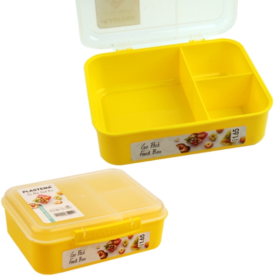 图片 Jobak午餐盒 1.650L 分为3个塑料隔层