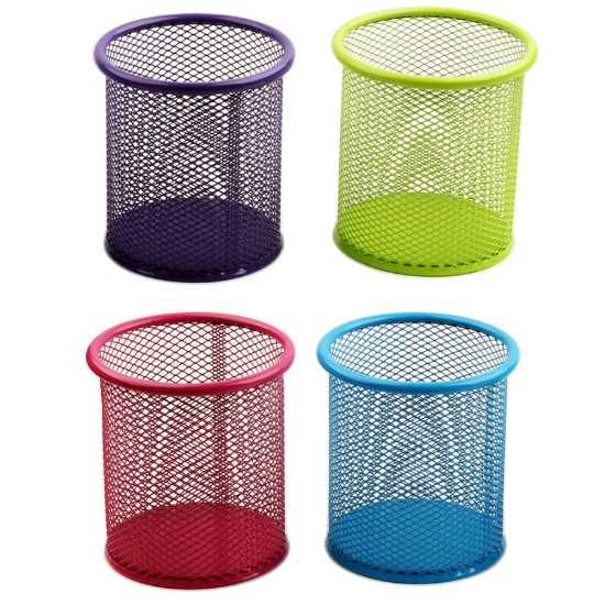 Picture of Simba Round Mesh Metal Pen Holder Multicolor - Model H802C
