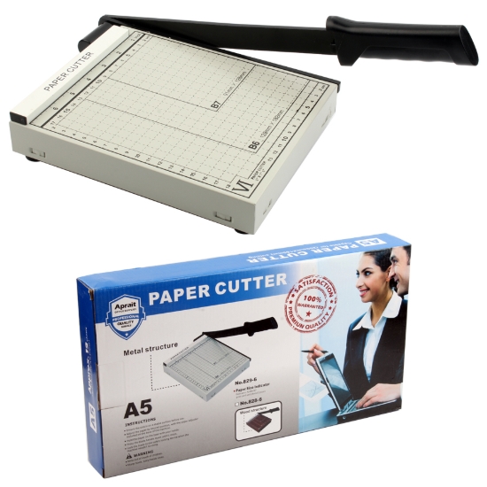 Bild von A5 Papierschneider mit Metallbasis – Bright Office Modell 829-6
