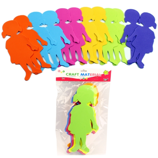 Imagen de Bolsa Flexible de Espuma EVA en Forma de Niña Multicolor - CS3205-15