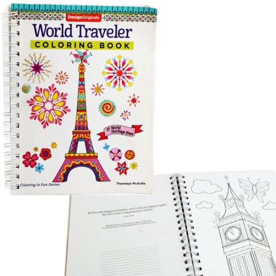 Image de Livre de coloriage pour les voyageurs du monde adultes