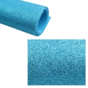 Image de Feuille de mousse EVA pailletée, Bleu clair 2mm 50x70 cm - Simba