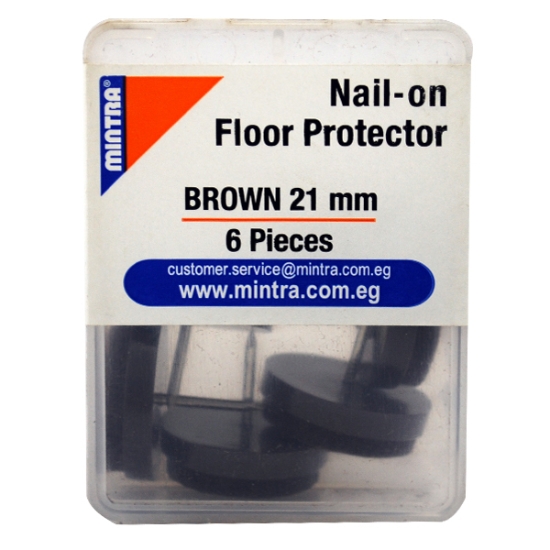 Bild von Bodenprotektor 2,1 cm abgerundeter Nagel braun Mintra Modell 96017