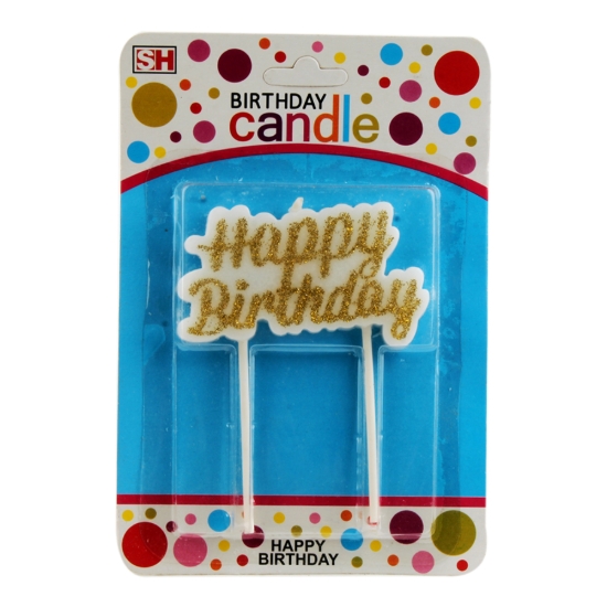 Picture of Candle Happy Birthday Glitter 2 base