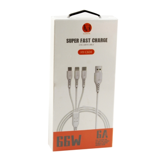 Picture of G-MAX Charging Cable USB Micro Type-C iPhone 3*1 Model HY-C604