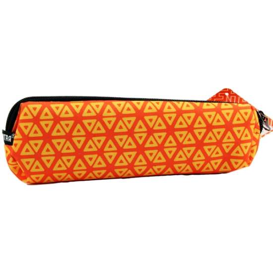 Image de Trousse en tissu, 1 fermeture éclair, imprimé triangle doré - Mintra 09459