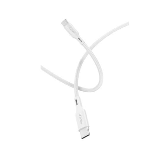 Imagen de cable blanco USB-C a USB-C 60W 1m modelo E-train MP621