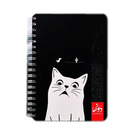 Picture of نوتة سلك (Mad Cat) 24 * 17 سم دونها