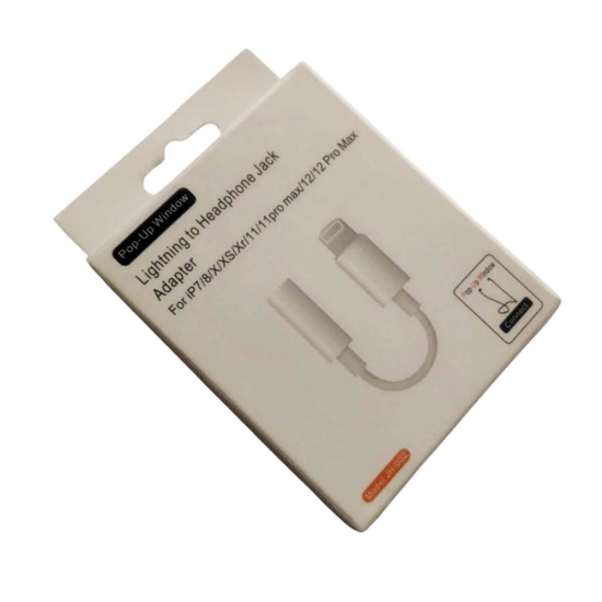 Imagen de Adaptador de Lightning a conector de auriculares para iPhone 11 Pro Max/12/12 Pro Max modelo Keendex KX 3495