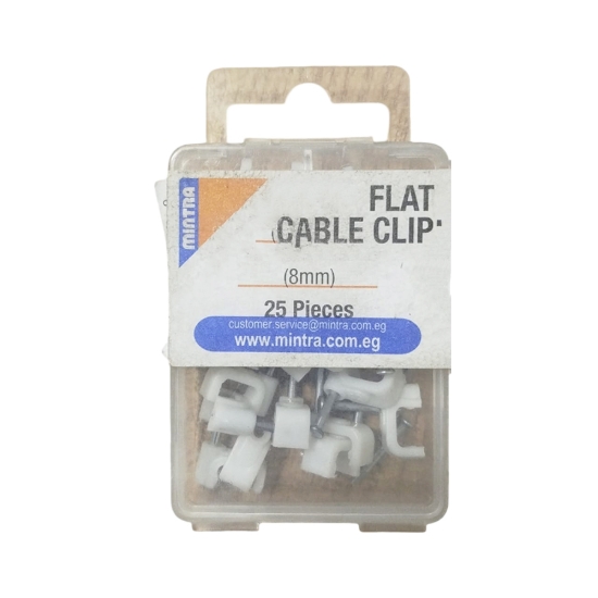 Picture of Square Plastic Cable Clips Pack YF8, 25 Pieces Mintra –94464