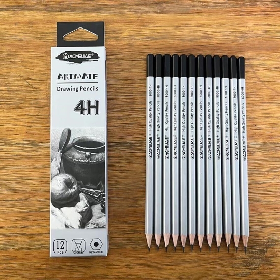 Image de Crayon graphite hexagonal Acmeliae gradué Modèle 8000-4H