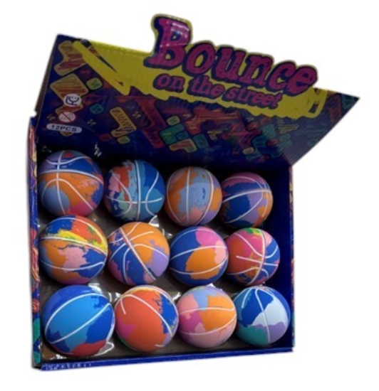Imagen de Pelota Antiestrés de Goma con Alto Rebote 6 cm Impresa – Modelo 25235-1