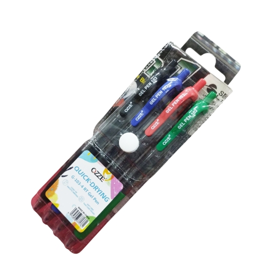 Imagen de Bolígrafo de gel de secado rápido 0.7 mm – Juego de 4 unidades – OZZIE Modelo G-103-4