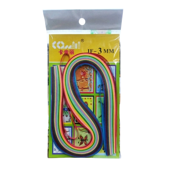 Bild von Camili Quilling-Papier 24 Farben 3 mm