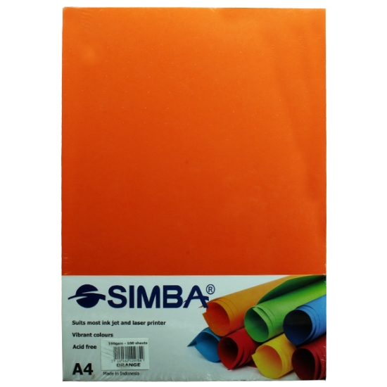 Imagen de Paquete de papel para copias Simba, 160 g, 100 hojas, tamaño A4