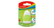 Picture of Navy plastic sharpener, 1 hole with metal blade + eraser, card 1 piece – Keyroad Model KR971057