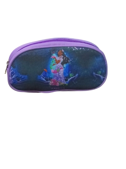 Bild von Stoffetui mit Disney-Druck bunten Motiven und einem Reißverschluss
