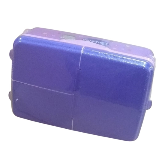 Picture of Smart 2-layer divided lunch box, 1.6 liters, purple color - Bubbles